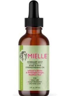 MIELLE Pack Of 2, Rosemary Mint Scalp And Hair Strengthening Oil - 59ml  - Image 3