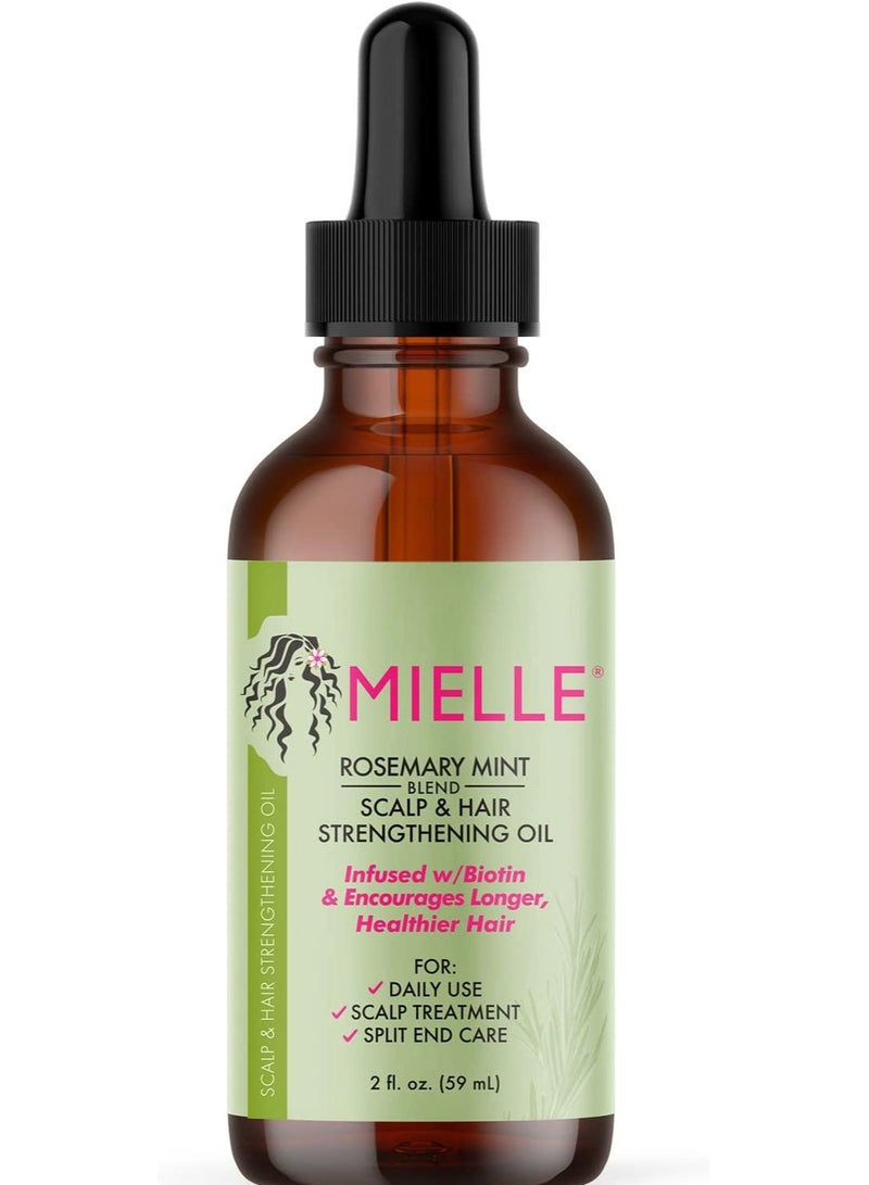 MIELLE Pack Of 2, Rosemary Mint Scalp And Hair Strengthening Oil - 59ml  - Image 3