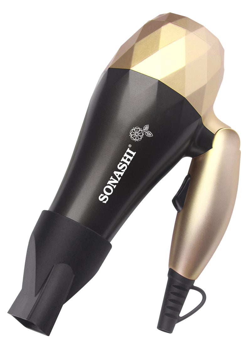 Hair Dryer With 2 Heat And 2 Speed Settings Lightweight And Portable Design With Overheat Protection Foldable Handle For Easy Storage TravelFriendly Professional Hair Dryer SHD-5008 Gold/Black - pnsku/N70097567V/45/_/1722571370/c40bd554-5063-4e89-a441-9c15a56c71ec