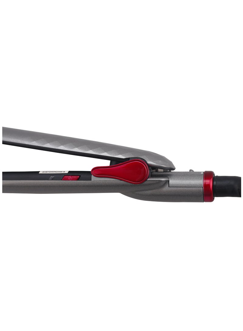 SONASHI - Professional Hair Straightener With Ceramic Coating Plate Smooth Finish With Max Temperature of 200 PTC Heating On And Off Switch 360 Swivel Cord  SHS-2024N Silver - Image 1
