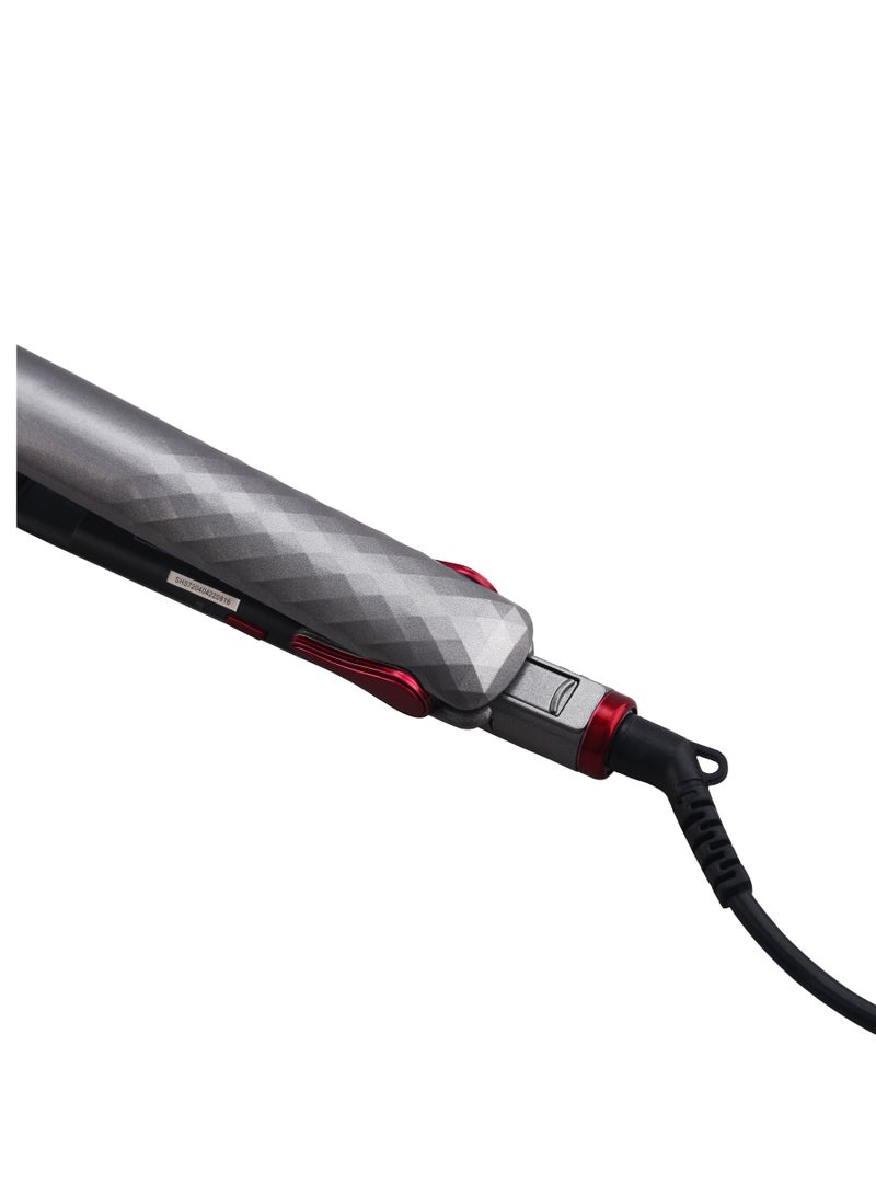 SONASHI - Professional Hair Straightener With Ceramic Coating Plate Smooth Finish With Max Temperature of 200 PTC Heating On And Off Switch 360 Swivel Cord  SHS-2024N Silver - Image 1