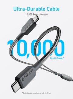 Anker Anker USB C Cable, 4 ft 2-in-1 USB C to USB C Cable 140W Max, Fast Charging for iPhone 15/15 Pro/15 Pro Max/15 Plus, Samsung S24/S23, MacBook Air/Pro, Lenovo, HP, iPad, and More (USB 2.0, Braided) Black  - Image 5