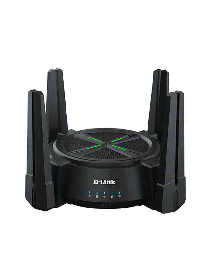 D-Link - DIR-X6080Z AX6000 Multi Gigabit Dual-Band Wi-Fi 6 Router, Next-Gen 6000Mbps Speeds, Wi-Fi speeds of 6.0 Gbps, OFDMA and MU-MIMO, 2.5G Multi-Gigabit Port; 1× 2.5 Gbps WAN + 1× 2.5 Gbps LAN 3× Gigabit LAN ports + 1× USB 3.0 port, Beamforming, eight antennas, Extreme powerful Quad-Core CPUs at 2.0GHz, support Easy mesh Black - Image 1