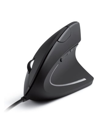 Vertical ergonomic optical mouse – USB cable compatible, for right handers, hand and joint comfort, 1000/1600 DPI, 5 Buttons Black - pnsku/N70097595V/45/_/1722573144/8d5fcc00-5f8e-4d94-a3a0-9a3ae13bc9a3