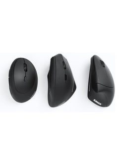 Anker Vertical ergonomic optical mouse – USB cable compatible, for right handers, hand and joint comfort, 1000/1600 DPI, 5 Buttons Black  - Image 4