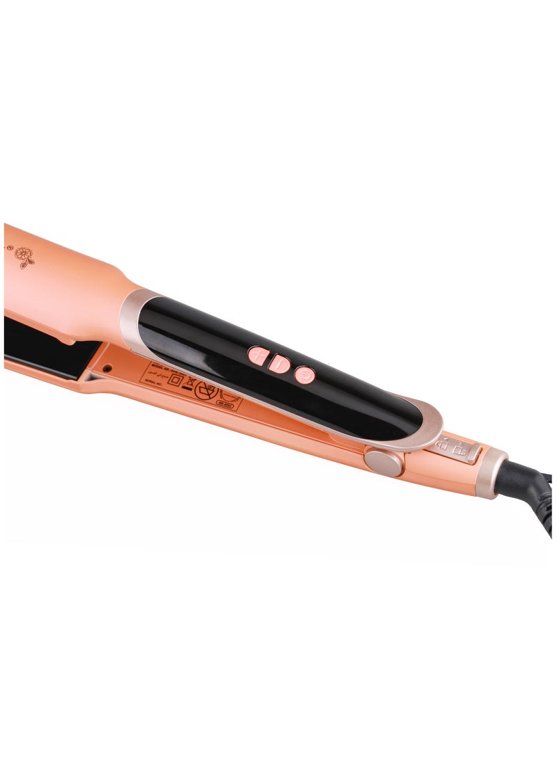 SONASHI - Professional Hair Straightener 220C Temperature With Fast HeatUp Smooth Finish Hair Straightener With Ceramic Plates For Efficient Straightening And Digital Display Screen Salon Quality Styling  SHS-2084 Peach - Image 1