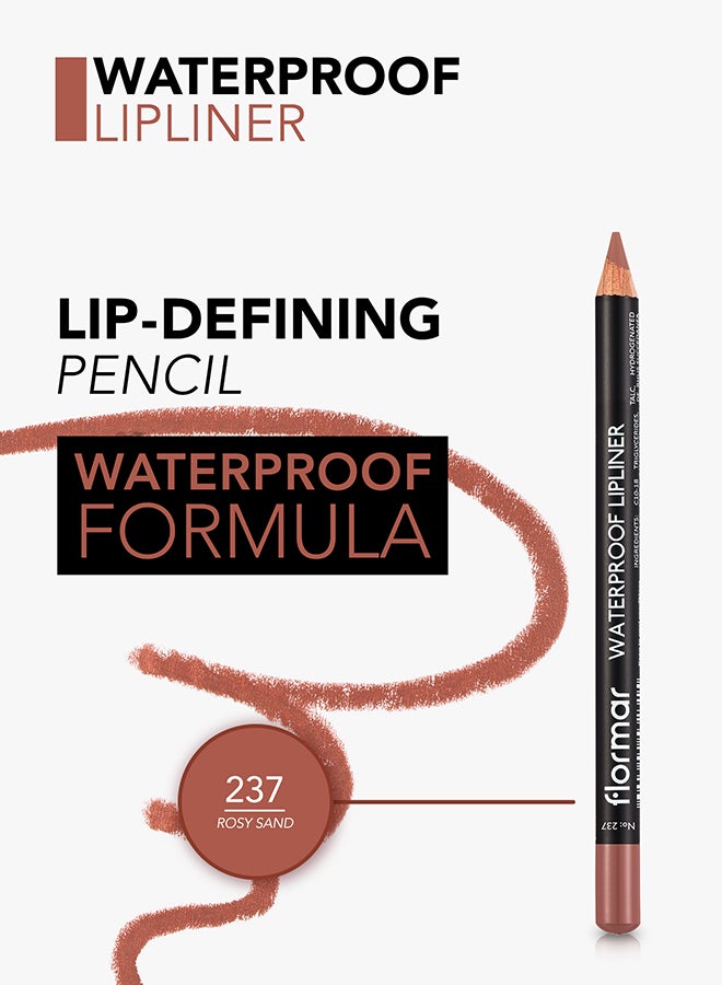flormar Waterproof Lipliner Pcl-237 Rosy Sand  - Image 5