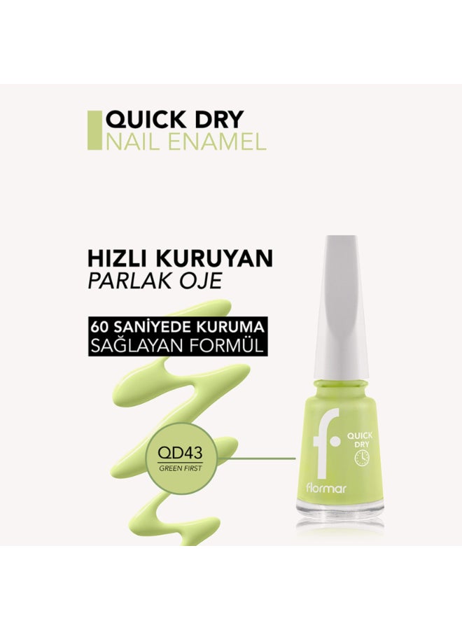 flormar Quick Dry Qne-43 Green First - Image 4