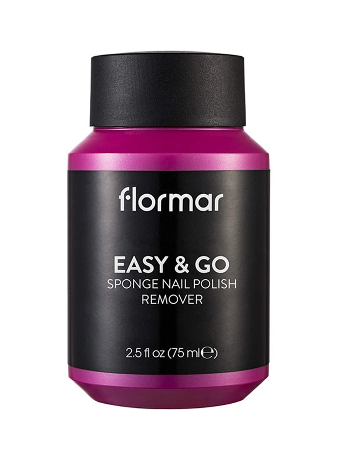 flormar Easy And Go Sponge Nail Polish Remover Black  - Image 1