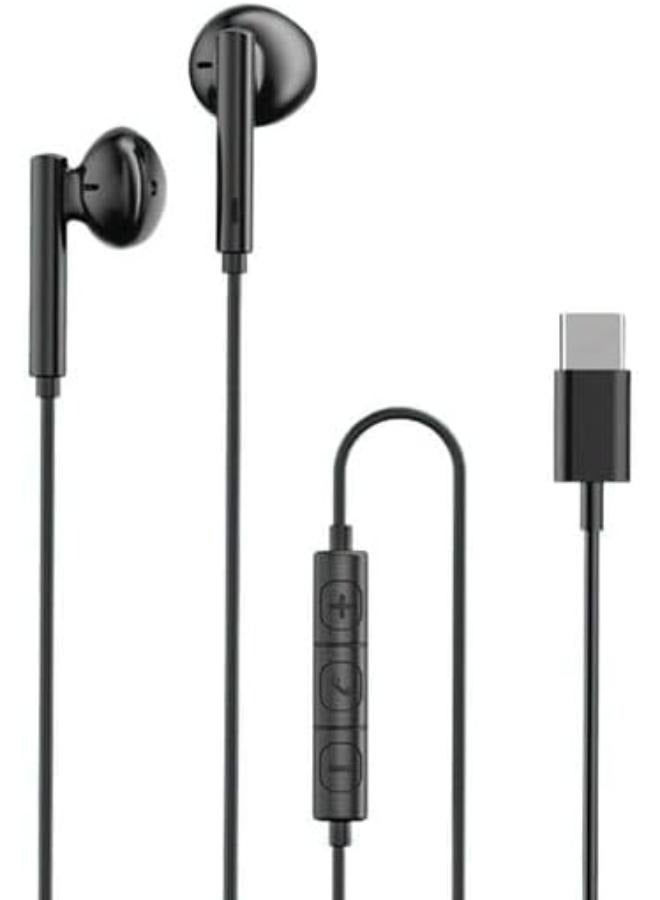 RAVPOWER Wired Earphone with Type C Plug Black  - Image 1