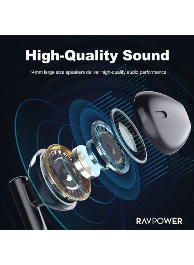 RAVPOWER Wired Earphone with Type C Plug Black  - Image 2