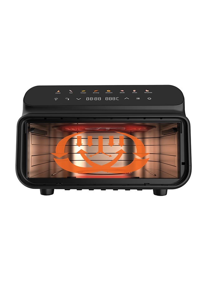 BLACK+DECKER - 5-in-1 Pizza Grill Aerofry Oven, 10.5L, LED Touch Panel, 8 Presets, 80-230°C Adjustable Temp, 60-Min Timer, Preheat Function, 10" Pizza Tray included 10.5 L 2000 W PGAF105-B5 Stainless steel - Image 1
