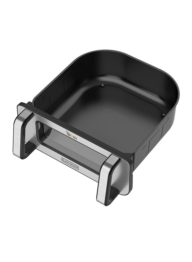 BLACK+DECKER - 5-in-1 Pizza Grill Aerofry Oven, 10.5L, LED Touch Panel, 8 Presets, 80-230°C Adjustable Temp, 60-Min Timer, Preheat Function, 10" Pizza Tray included 10.5 L 2000 W PGAF105-B5 Stainless steel - Image 1