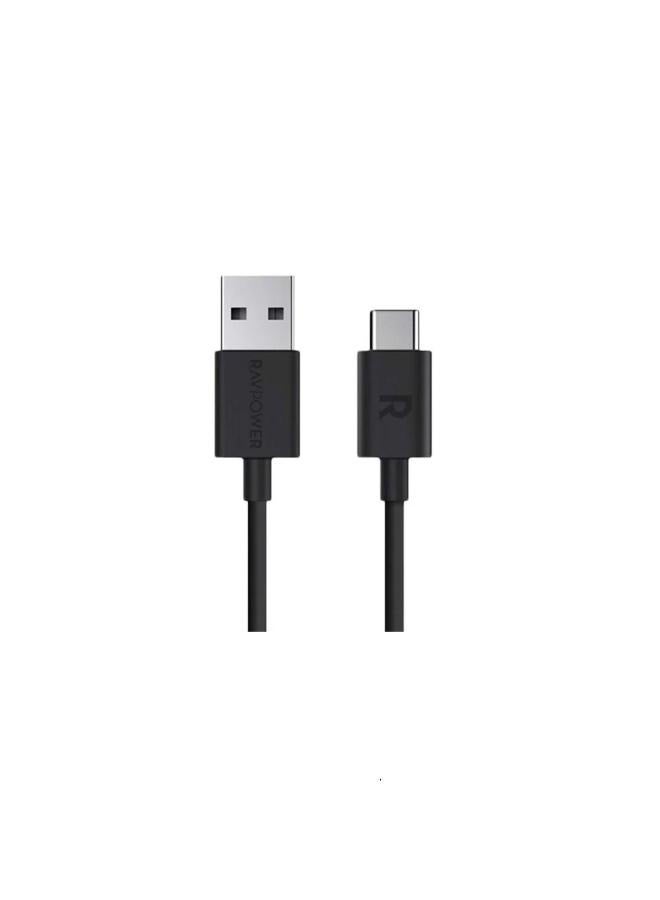 RAVPOWER RP-CB044 USB-A To Type C TPE Cable 1M Black Black - Image 1