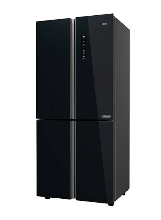 Haier Refrigerator 4 Doors (Bottom freezer) -Humidity & Dry zone - TWIN-Inverter - ABT Filter - Super Cool & Super Frez - 502 L- Black Glass Color - HRF-550TDBG black - Image 3