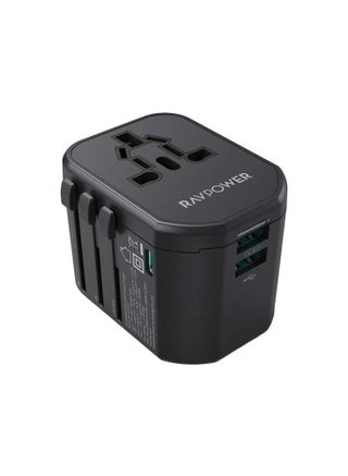 شاحن سفر متعدد المنافذ بقوة 20 وات مع منفذين USB ومنفذ واحد من النوع C - أسود - pnsku/N70097836V/45/_/1722582259/ae635ff5-cf49-4edb-883b-dbb4823b61b7