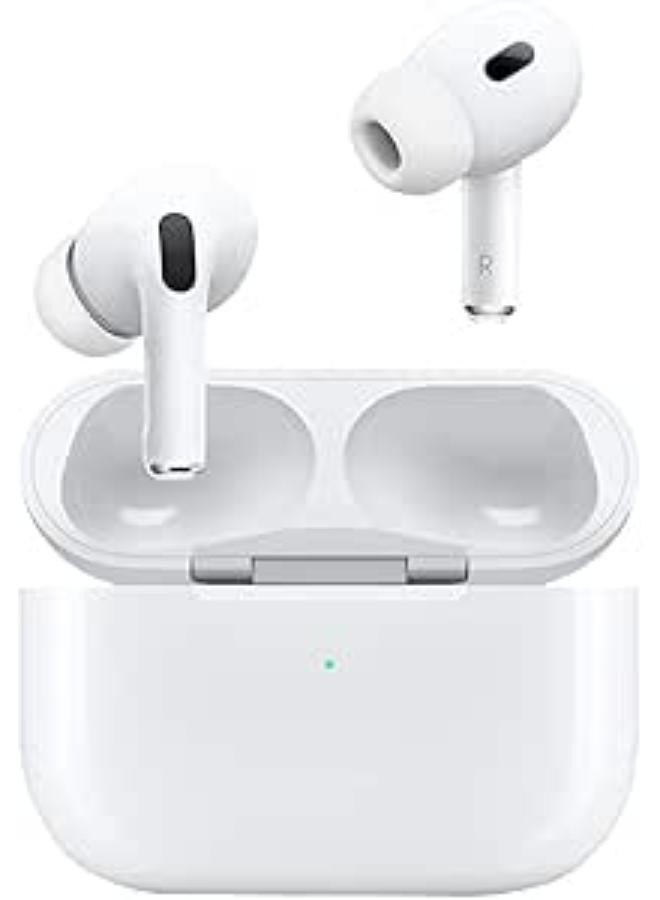 Airbuds Pro 2F In Ear TWS Active Noise Cancellation, Pop-up window and tap function, HIFI clear voice, BT5.2, included in the box are a Silicone case and lanyard - White