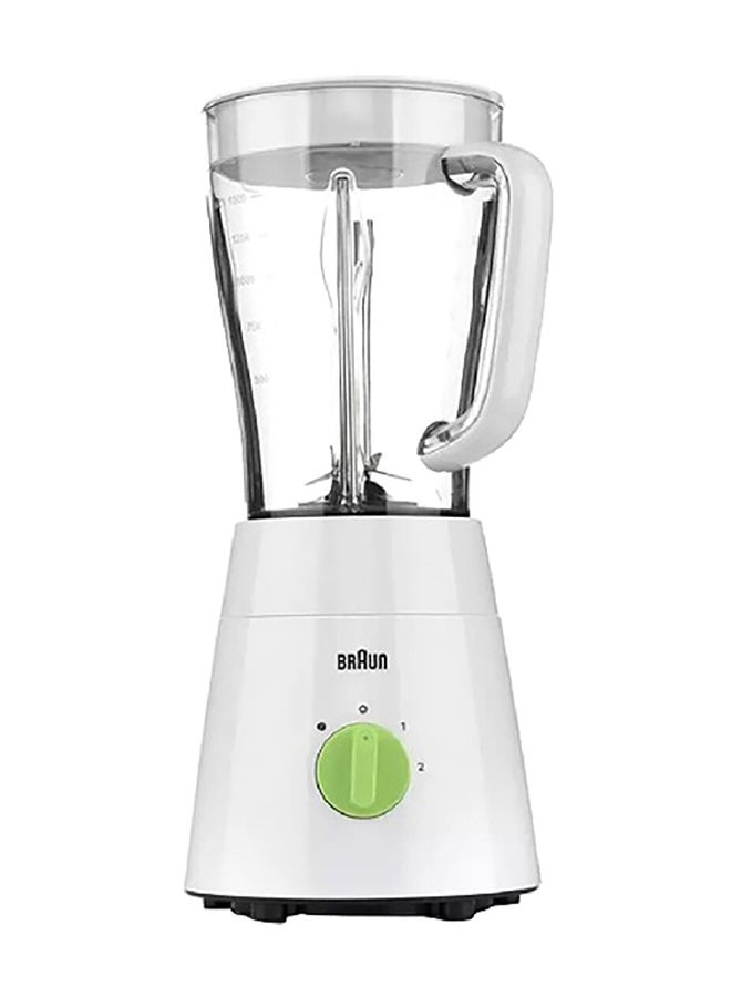 BRAUN 500W 2-In-1 Elegant Design Blender 1.75 L 500 W BRJB0115WH White/Clear - Image 1