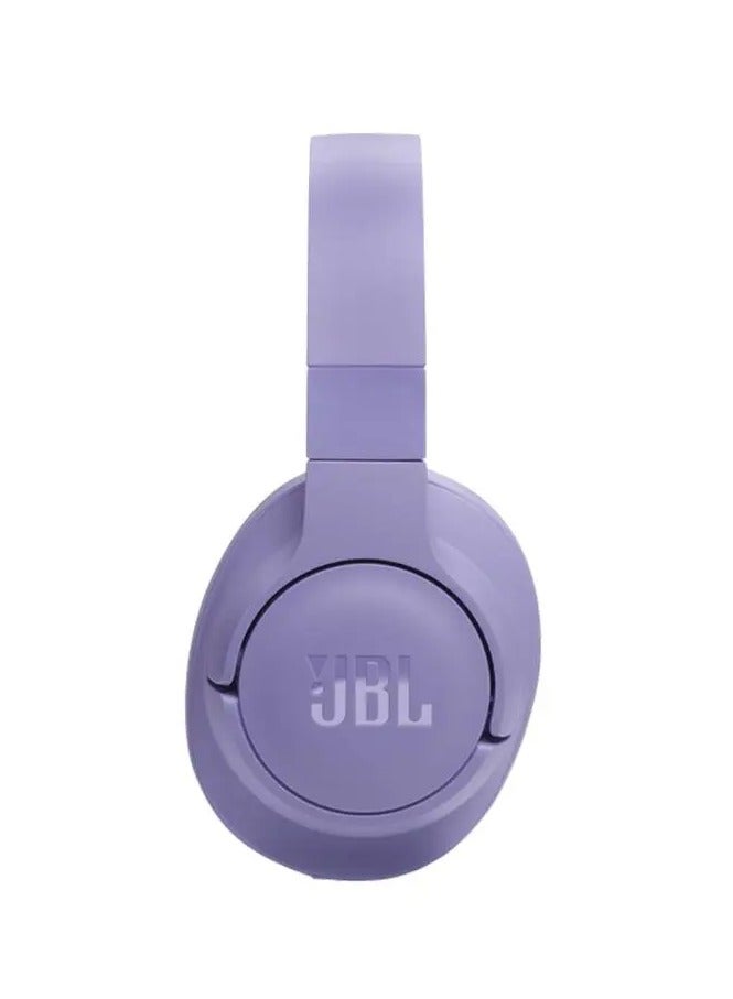 جي بي إل سماعات رأس لاسلكية فوق الأذن JBL Tune 720BT مع صوت بيور باس، بلوتوث 5.3، عمر بطارية يصل إلى 76 ساعة، تصميم خفيف الوزن ومريح وقابل للطي، مكالمات بدون استخدام اليدين مع تقنية الوعي الصوتي، بنفسجي - Image 2