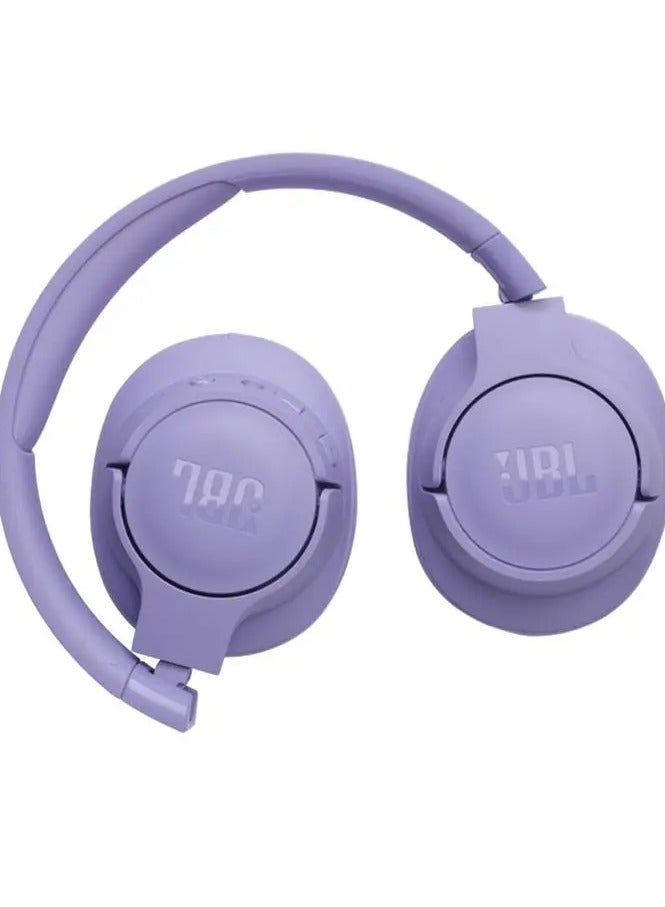 جي بي إل سماعات رأس لاسلكية فوق الأذن JBL Tune 720BT مع صوت بيور باس، بلوتوث 5.3، عمر بطارية يصل إلى 76 ساعة، تصميم خفيف الوزن ومريح وقابل للطي، مكالمات بدون استخدام اليدين مع تقنية الوعي الصوتي، بنفسجي - Image 4