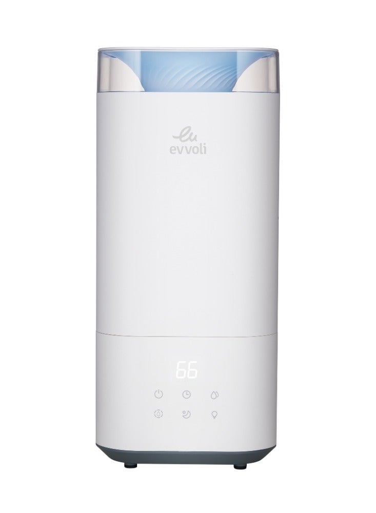 evvoli Advanced 5 Liters Humidifier with Timer and Sleep Mode EVHD-50W White  - Image 1