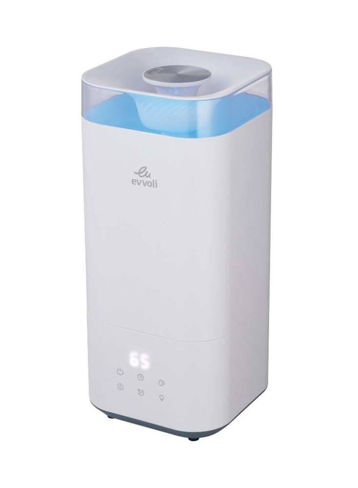evvoli Advanced 5 Liters Humidifier with Timer and Sleep Mode EVHD-50W White  - Image 2