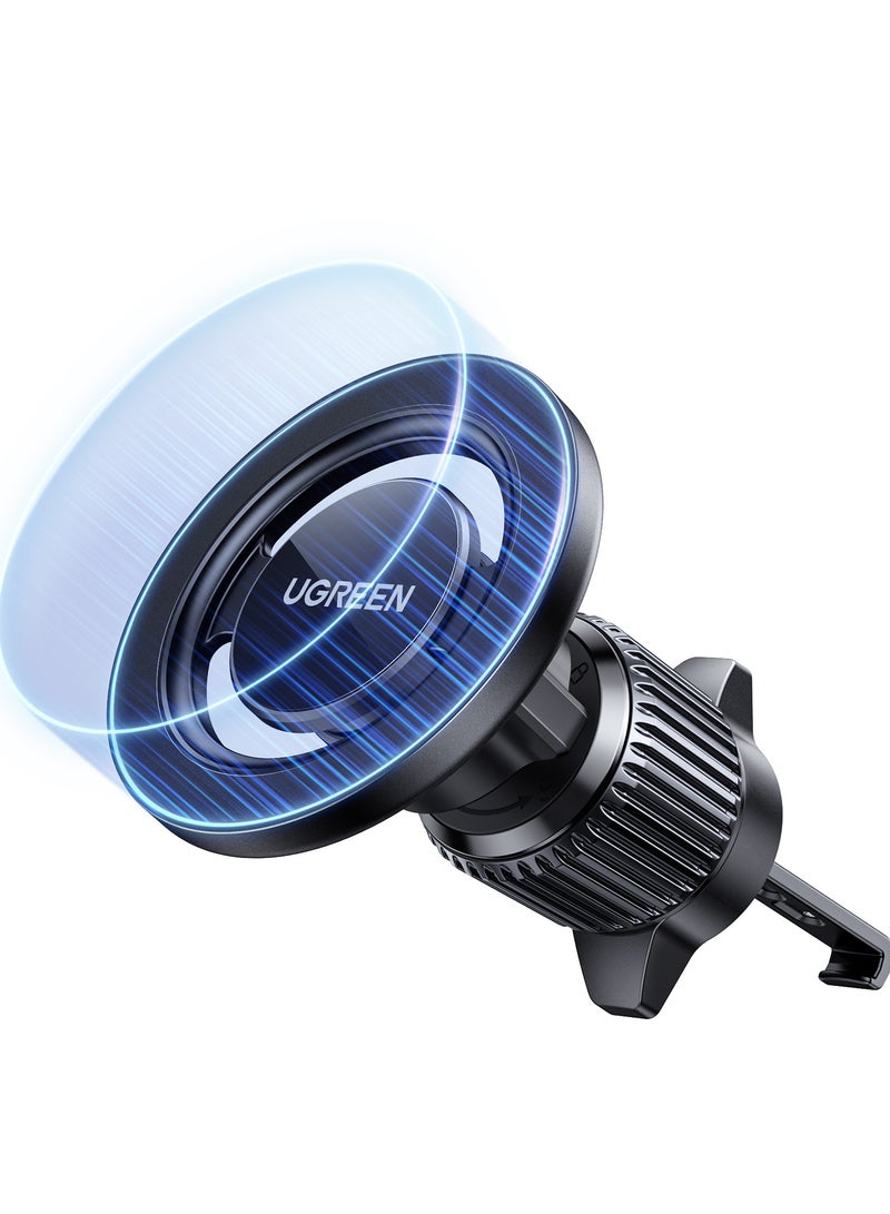 Ugreen - MagSafe Car Mount【20*N52 Magnet】Magnetic Phone Holder for Car, Air Vent Friendly Hook, Strong Magnet, One-hand Operation, 360° Rotate, for Galaxy S24 Ultra/iPhone 15 Pro Max/MagSafe Case Black - Image 1