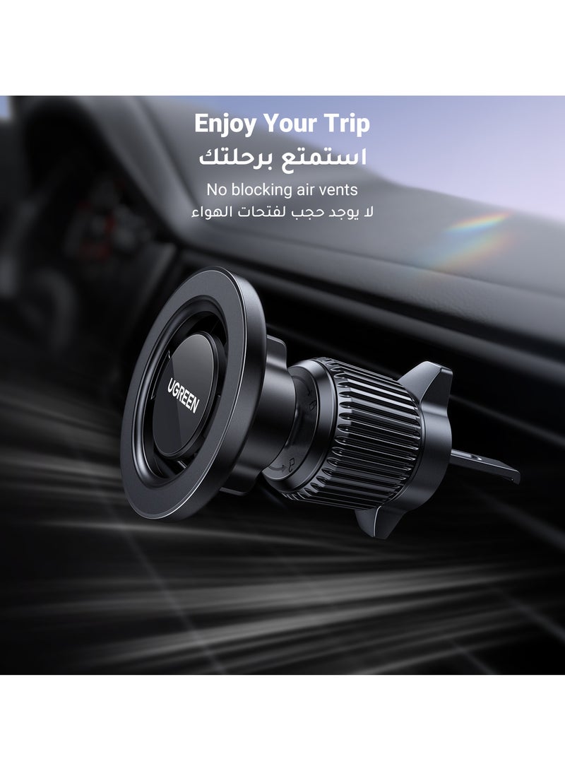 MagSafe Car Mount【20*N52 Magnet】Magnetic Phone Holder for Car, Air Vent Friendly Hook, Strong Magnet, One-hand Operation, 360° Rotate, for Galaxy S24 Ultra/iPhone 15 Pro Max/MagSafe Case Black - pnsku/N70097865V/45/_/1722582281/9710e4c4-7a2c-4ce2-bee6-a4f561b40feb