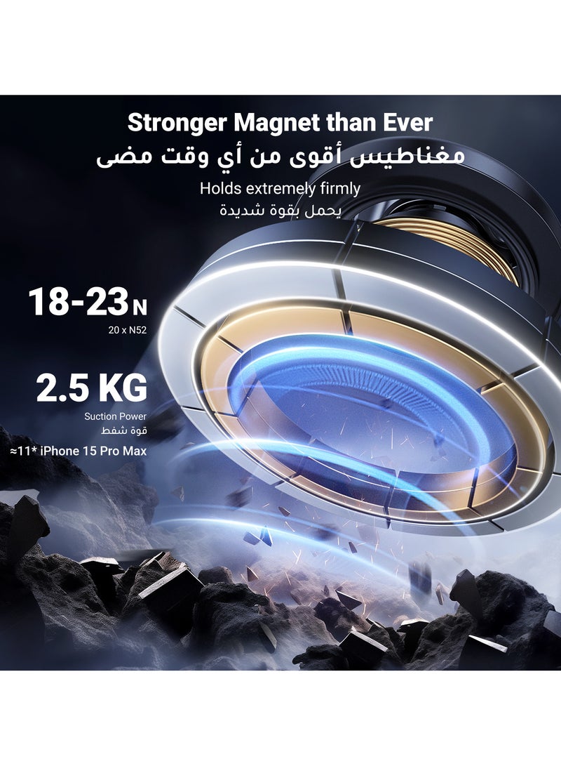 Ugreen - MagSafe Car Mount【20*N52 Magnet】Magnetic Phone Holder for Car, Air Vent Friendly Hook, Strong Magnet, One-hand Operation, 360° Rotate, for Galaxy S24 Ultra/iPhone 15 Pro Max/MagSafe Case Black - Image 1