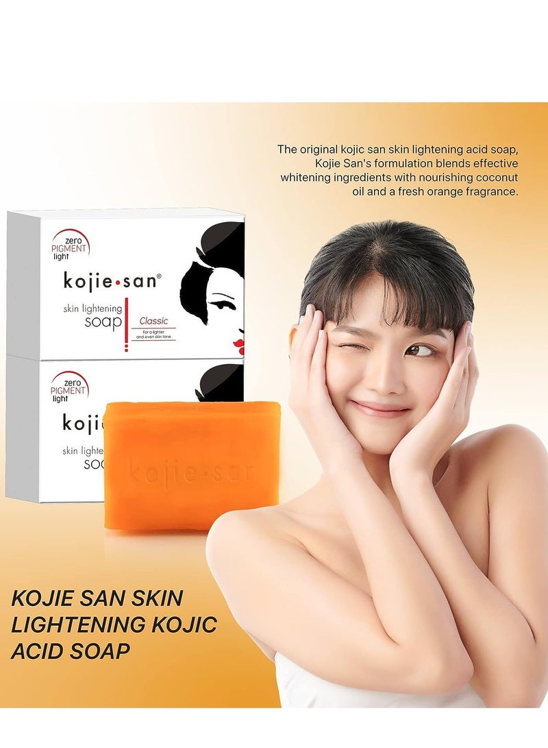 كوجي سان Skin Lightening Soap Classic 2 x Orange 135grams  - Image 4
