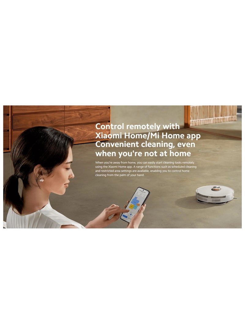 Xiaomi - Robot Vacuum S20+ | 5200mAh battery | 6000Pa suction fan | Voice Control | Supports Mi Home/Alexa/Google App 55 W B108GL | BHR8125EN | BHR8154GB White - Image 1