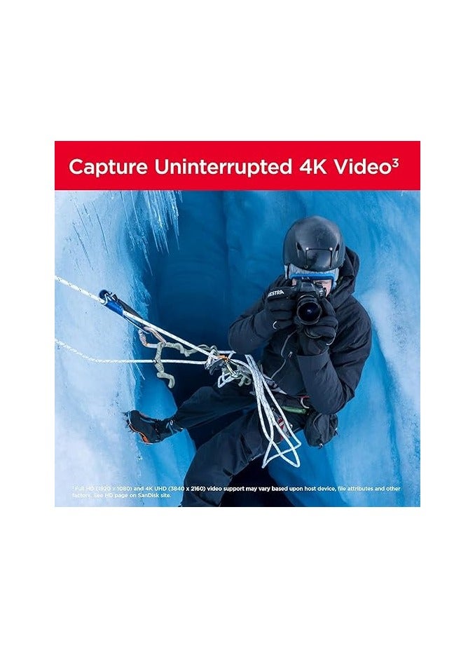 Sandisk Extreme Pro SDXC card + RescuePRO Deluxe, Up To 200MB/s, UHS I, Class 10, U3, V30 SDSDXXD 128G GN4IN, Black 128 GB  - Image 3