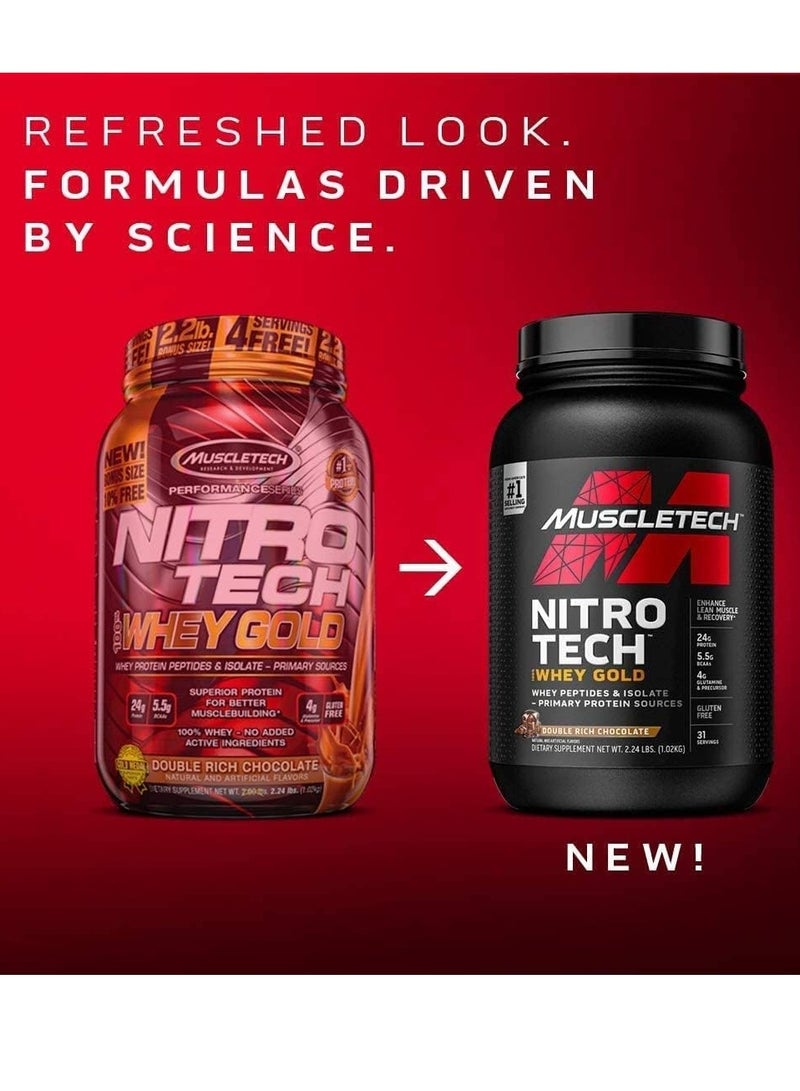 MuscleTech Nitro Tech Whey Gold, Strawberry Short Cake, 5 LB - Image 2