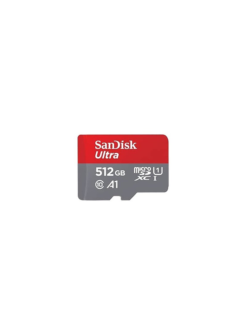 Ultra microSDXC UHS-I Speicherkarte + Adapter (Für Android-Smartphones und - Tablets und MIL-Kameras, A1, C10, U1, 120 MB/s Übertragung) 512 GB