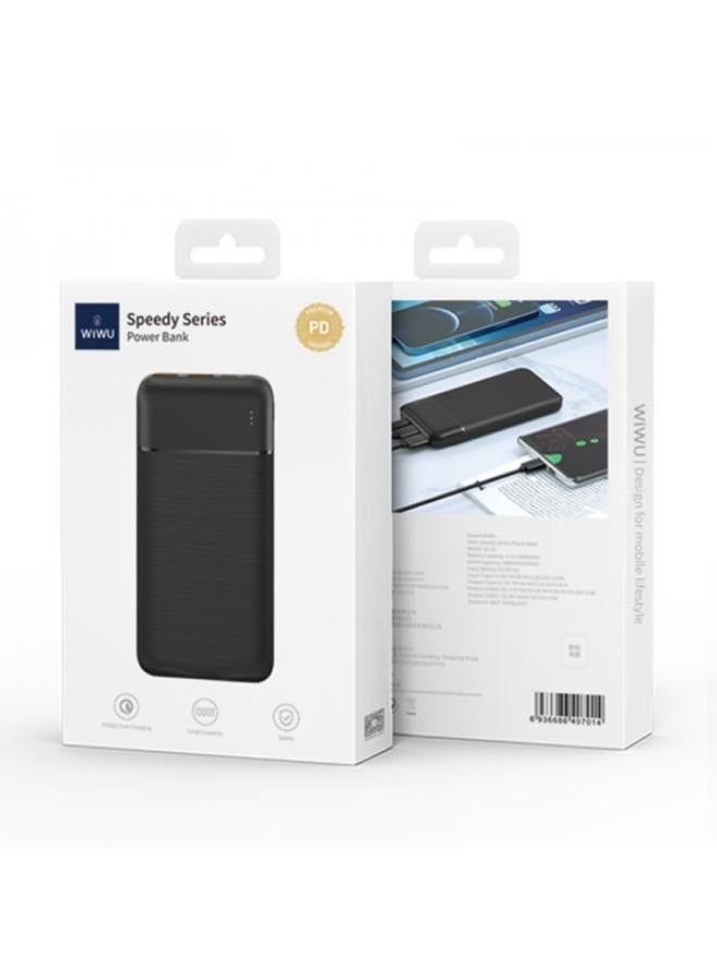 WIWU 20000 mAh Wi-P001 Speedy Series 20000mAH PD 20W + QC 22.5W fast charging - Black Black  - Image 5