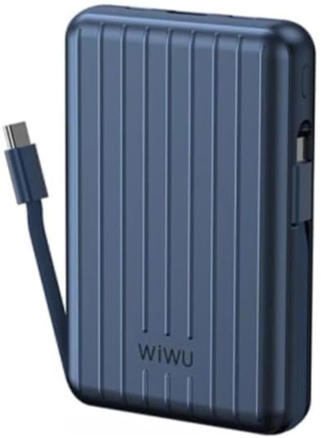 5000 mAh PP02 Trunk Series Magnatic Wireless Charging Power Bank 5000mAh, 22.5W supercharge, 15W wireless charging, Built-in-cable - Blue Blue - pnsku/N70097946V/45/_/1722655890/7320fdae-ca0e-40ba-bc99-e9719f1b4bbc