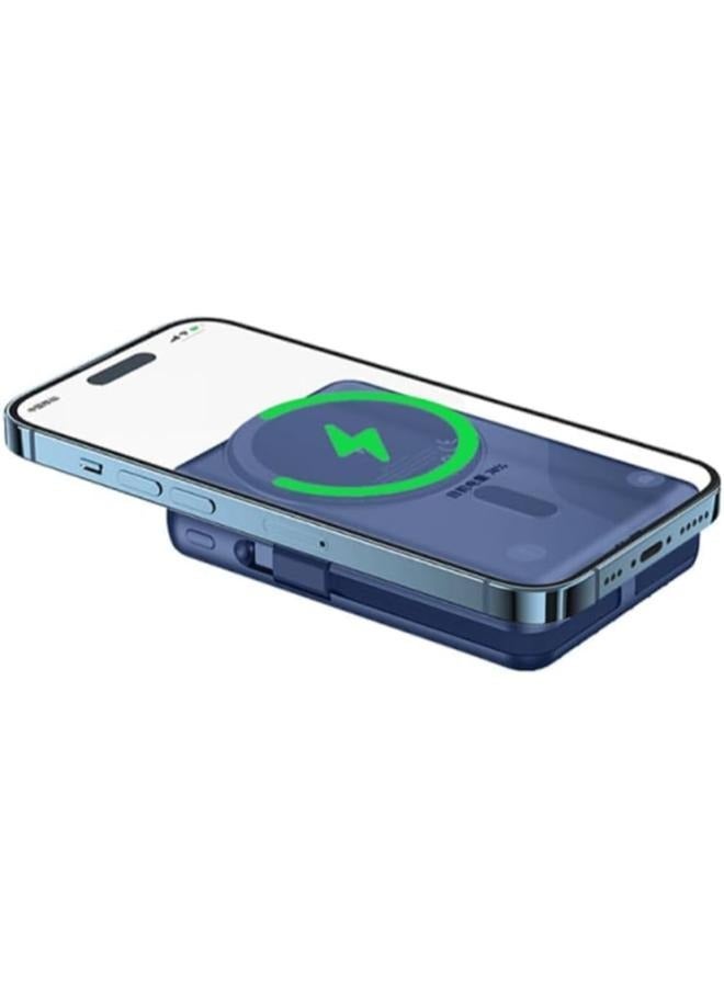 5000 mAh PP02 Trunk Series Magnatic Wireless Charging Power Bank 5000mAh, 22.5W supercharge, 15W wireless charging, Built-in-cable - Blue Blue - pnsku/N70097946V/45/_/1722655891/39edbc21-23db-404b-99c7-63e06d743ec6