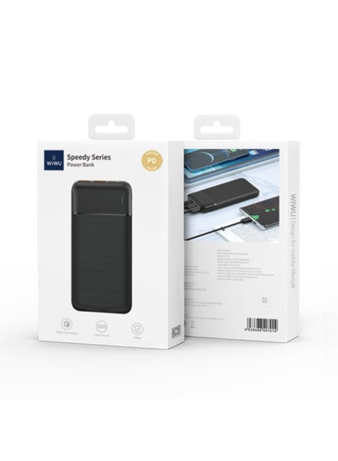 10000 mAh Speedy Series Power Bank 10000mAh PD & QC fast charging, Large capacity, Safety protection, In Micro & Type-C, Out Type-C & 2USB - Black Black - pnsku/N70097947V/45/_/1722655888/95636b60-f115-42ea-ad41-d322a75f79f8