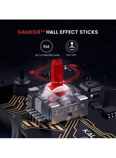جيم سير وحدة تحكم سلكية K1 Kaleid لأجهزة Xbox Series X|S، Xbox One، Windows 10/11 وSteam، لوحة ألعاب التوصيل والتشغيل، وحدة تحكم شفافة لألعاب الفيديو مع عصي تحكم بتأثير هول/مشغل هول  - Image 5