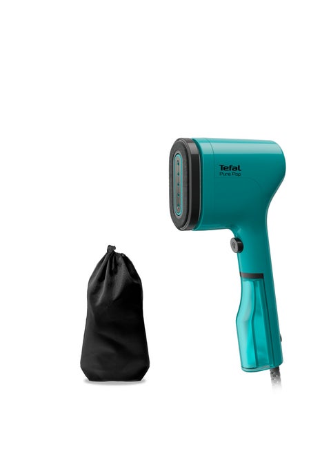 Garment Steamer|Pure POP|Steams/Purifies Garments|Steam Output Up to 20 g/min|Delicate Fabrics|Reversible Pad System|Travel-Friendly|2 Years Warranty 0.2 kg 1 W DT2024G0 Green