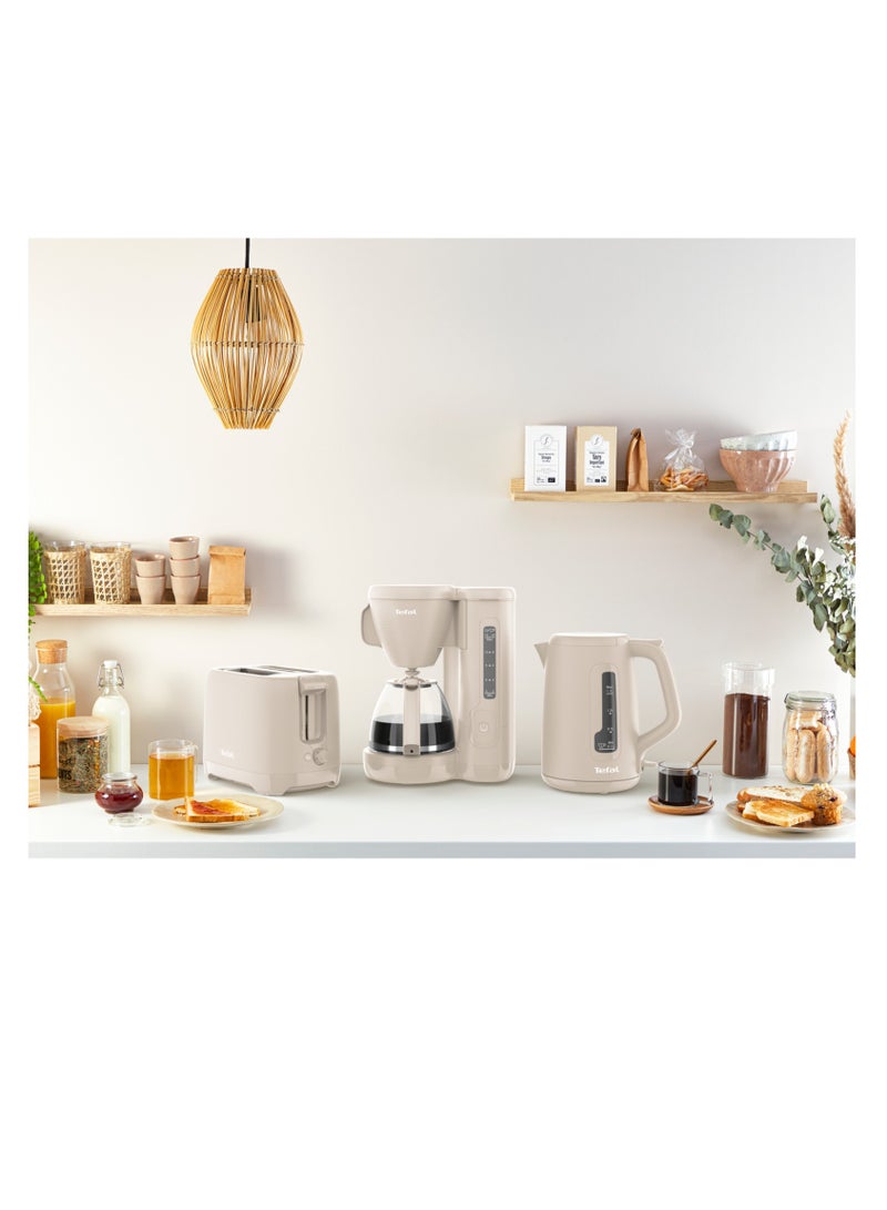 Tefal - 1.7 L Kettle |Modern Design|One-Cup Indicator|One-Handed Opening|Easy to Clean|Removable Anti-Scale Filter|360° Rotational Base|Auto-Off|15-Year Repairability|2 Years Warranty 1.7 L 1 W KO2M0B27 Grey - Image 1