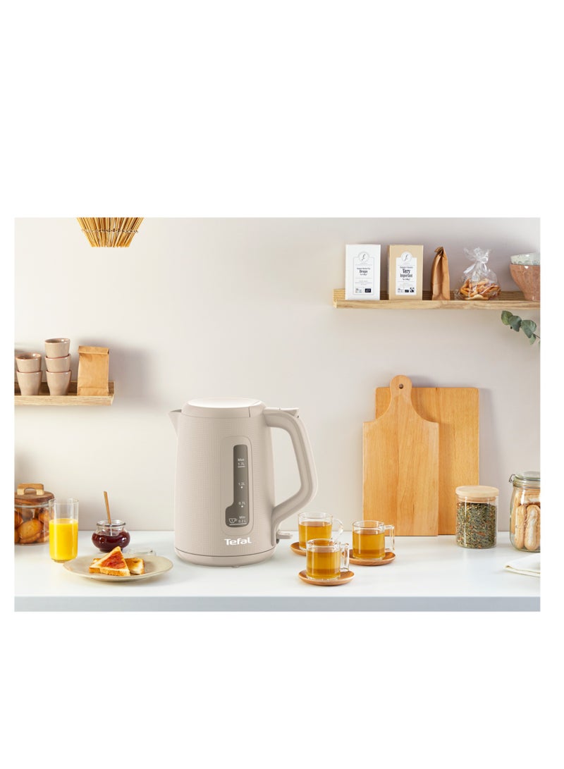 Tefal - 1.7 L Kettle |Modern Design|One-Cup Indicator|One-Handed Opening|Easy to Clean|Removable Anti-Scale Filter|360° Rotational Base|Auto-Off|15-Year Repairability|2 Years Warranty 1.7 L 1 W KO2M0B27 Grey - Image 1