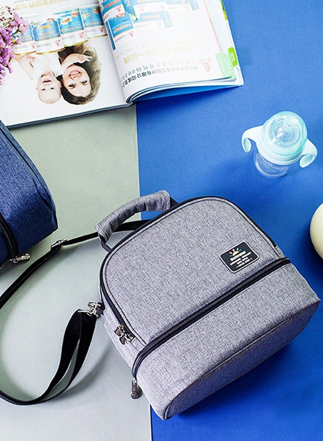 Sunveno - Mamma Diaper And Bottle Bag Set - Grey - Image 1