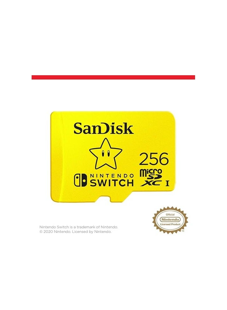 سانديسك بطاقة MicroSDXC مرخصة لجهاز Nintendo Switch - SDSQXAO-256G-GNCZN - Image 2