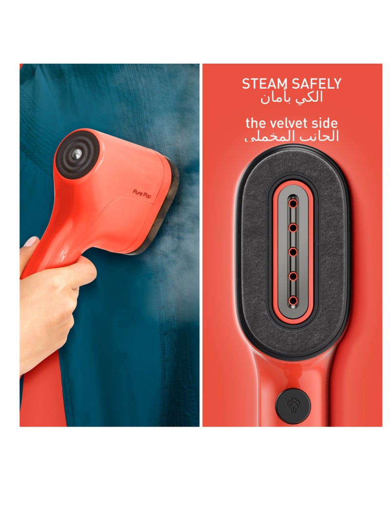 Garment Steamer|Pure POP|Steams/Purifies Garments|Steam Output Up to 20 g/min|Delicate Fabrics|Reversible Pad System|Travel-Friendly|2 Years Warranty 0.2 kg 1 W DT2022G0 Coral Red - pnsku/N70098128V/45/_/1722668451/c2f8e39d-e129-4d0c-8462-fc0882e7593b