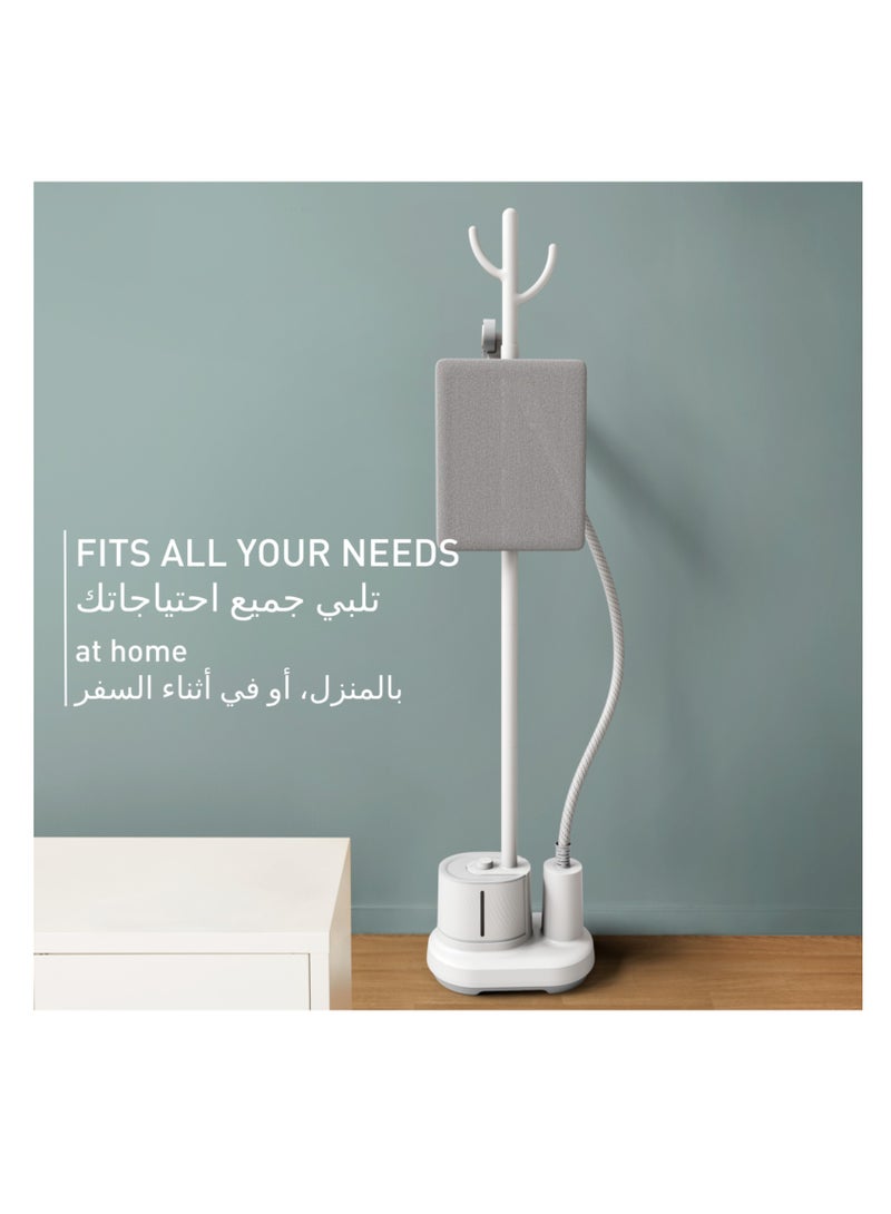 تيفال - مكواة بخار الملابس | مكواة بخار الملابس من أوريجين هوم | بسيطة لتعليق ملابسك أيضًا | وقت تسخين سريع يبلغ 45 ثانية | إخراج بخار مستمر يصل إلى 42 جرامًا في الدقيقة | ضمان لمدة عامين - Image 1