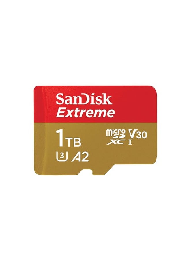 سانديسك بطاقة Extreme microSDXC، U3، C10، V30، UHS 1، 160MB/s R، 90MB/s W، A2، لتسجيل الفيديو بدقة 4K على الهواتف الذكية وكاميرات الحركة والطائرات بدون طيار - SDSQXA1-1T00-GN6MN  - Image 1
