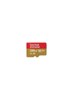 Sandisk Extreme uSD,160MB/s R, 90MB/s W,C10,UHS,U3,V30,A2, 256GB, for 4K Video on Smartphones, Action Cams & Drones 256 GB  - Image 1