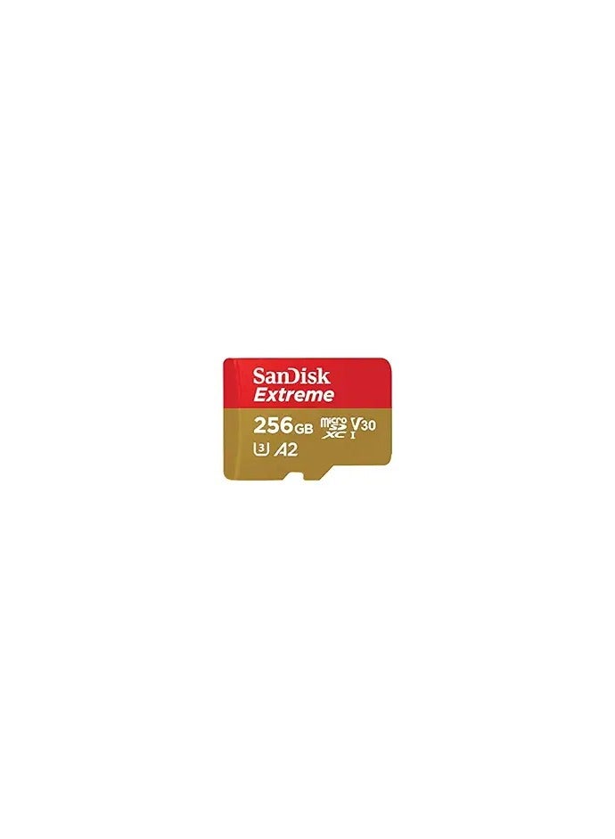 سانديسك بطاقة Extreme uSD، بسرعة 160 ميجابايت/ثانية R، و90 ميجابايت/ثانية W، وC10، وUHS، وU3، وV30، وA2، وسعة 256 جيجابايت، لتصوير فيديو بدقة 4K على الهواتف الذكية وكاميرات الحركة والطائرات بدون طيار  - Image 1
