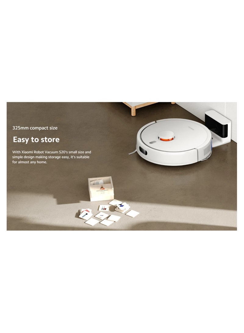 Xiaomi - Robot Vacuum S20 | 3200mAh Nominal Battery Capacity | 5000Pa Suction Fan | 400ml Dustbin And 270ml Water Tank | Supports Mi Home/Alexa/Google App | 270 ml 45 W BHR8646GB | BHR8628EU | BHR8648US | D106 Black - Image 1